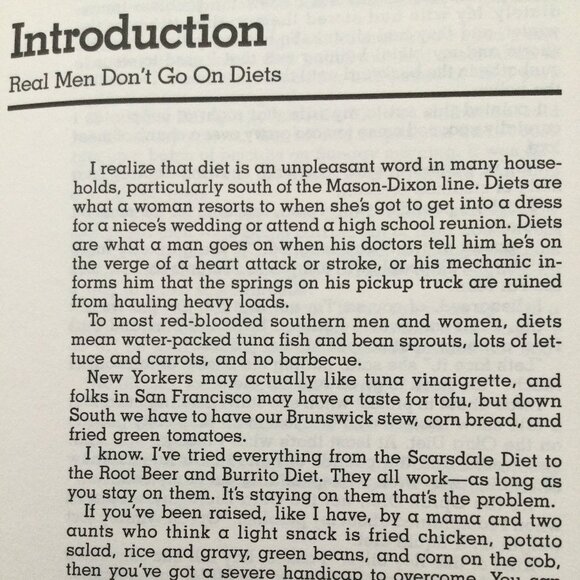 Southern Semi -LowCalorie Cookbook SIGNED Great Recipes: Fun Book/Men Don't Diet - Picture 7 of 13